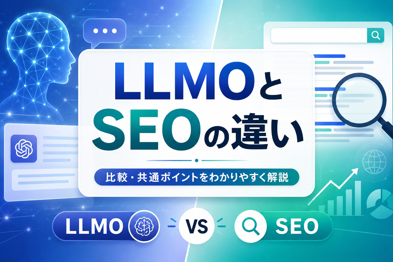 LLMOとSEOの違いとは？比較・共通ポイントをわかりやすく解説